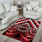 Aotearoa Ngati Toa Area Rug Maori Iwi Poutama Puhoro Tattoo