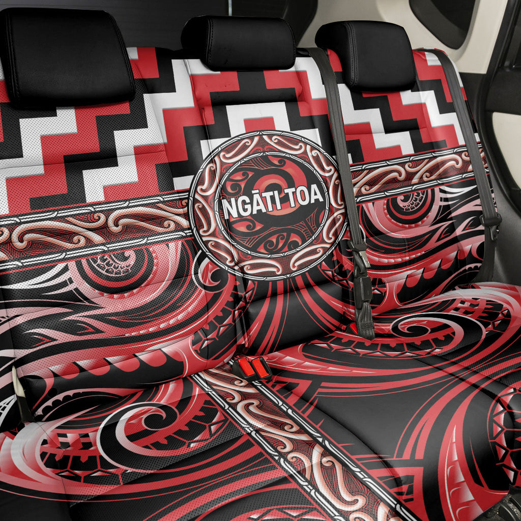 Aotearoa Ngati Toa Back Car Seat Cover Maori Iwi Poutama Puhoro Tattoo