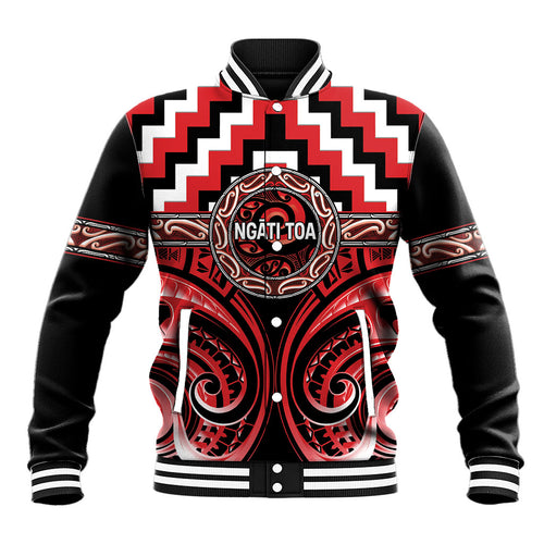 Aotearoa Ngati Toa Personalised Baseball Jacket Maori Iwi Poutama Puhoro Tattoo