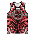 Aotearoa Ngati Toa Personalised Basketball Jersey Maori Iwi Poutama Puhoro Tattoo
