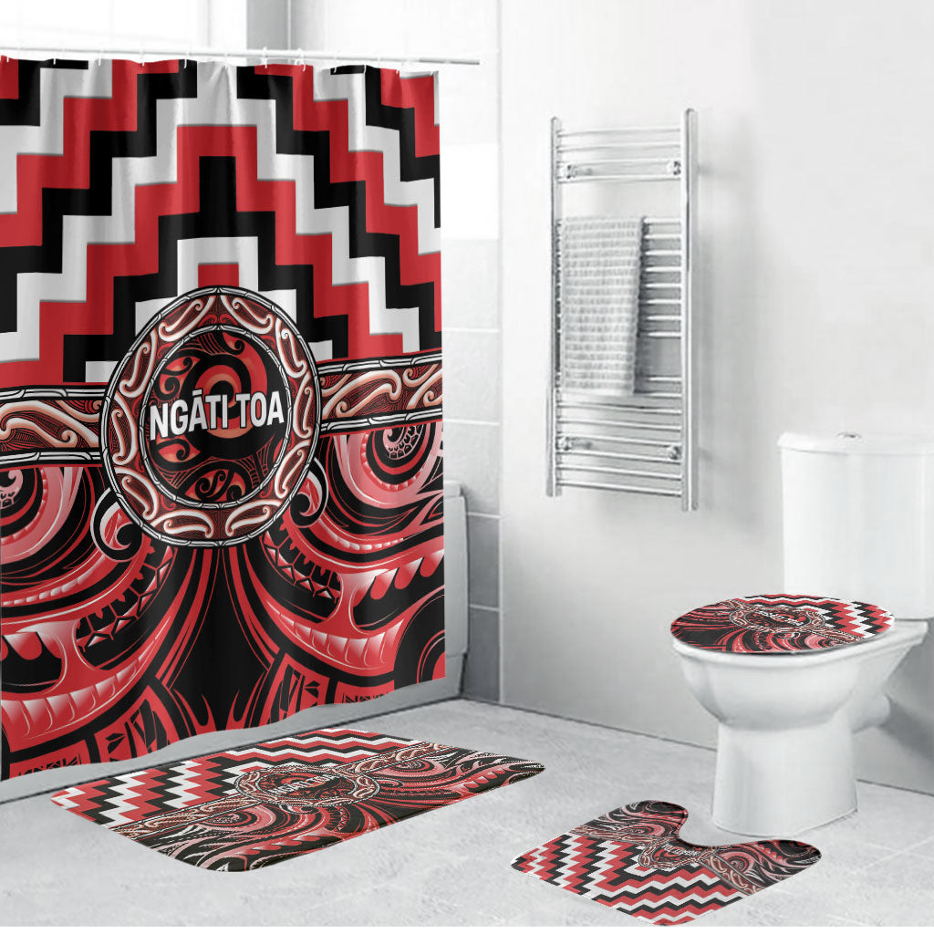 Aotearoa Ngati Toa Bathroom Set Maori Iwi Poutama Puhoro Tattoo