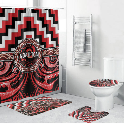 Aotearoa Ngati Toa Bathroom Set Maori Iwi Poutama Puhoro Tattoo