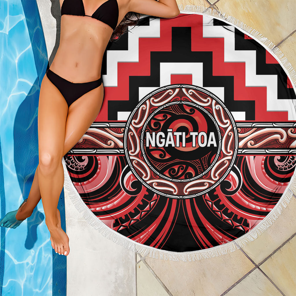 Aotearoa Ngati Toa Beach Blanket Maori Iwi Poutama Puhoro Tattoo