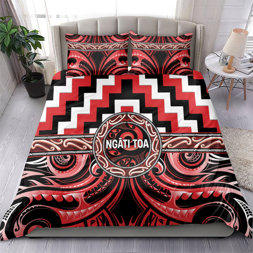 Aotearoa Ngati Toa Bedding Set Maori Iwi Poutama Puhoro Tattoo