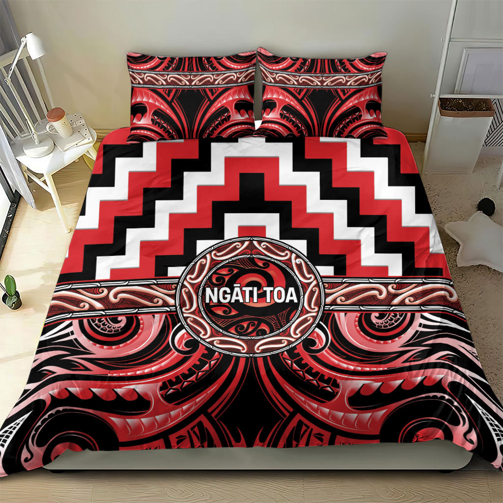 Aotearoa Ngati Toa Bedding Set Maori Iwi Poutama Puhoro Tattoo