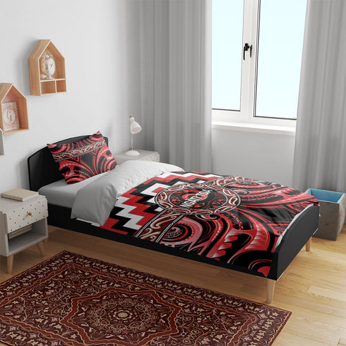 Aotearoa Ngati Toa Bedding Set Maori Iwi Poutama Puhoro Tattoo