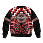 Aotearoa Ngati Toa Personalised Bomber Jacket Maori Iwi Poutama Puhoro Tattoo