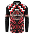 Aotearoa Ngati Toa Personalised Button Sweatshirt Maori Iwi Poutama Puhoro Tattoo