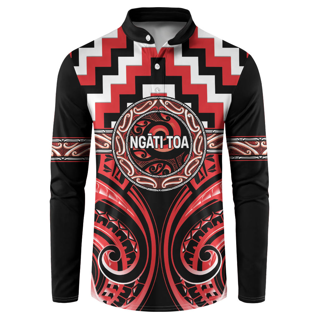Aotearoa Ngati Toa Personalised Button Sweatshirt Maori Iwi Poutama Puhoro Tattoo