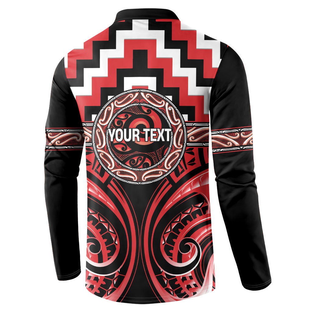 Aotearoa Ngati Toa Personalised Button Sweatshirt Maori Iwi Poutama Puhoro Tattoo
