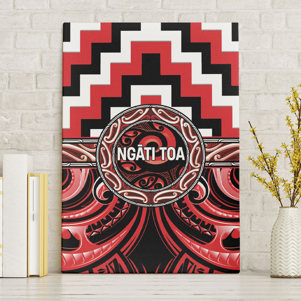 Aotearoa Ngati Toa Canvas Wall Art Maori Iwi Poutama Puhoro Tattoo