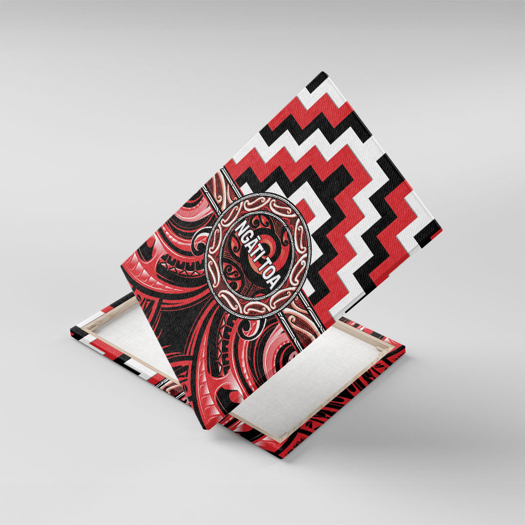 Aotearoa Ngati Toa Canvas Wall Art Maori Iwi Poutama Puhoro Tattoo