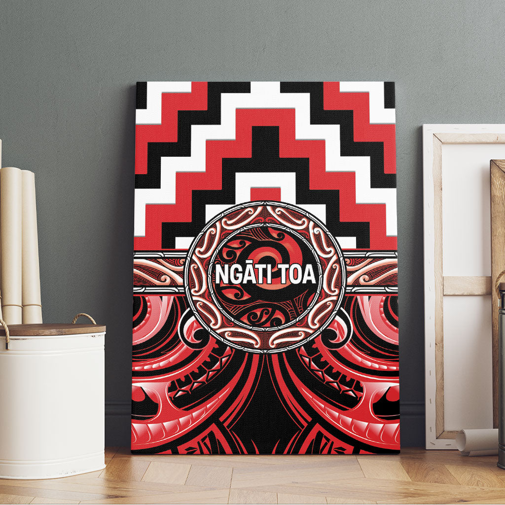 Aotearoa Ngati Toa Canvas Wall Art Maori Iwi Poutama Puhoro Tattoo