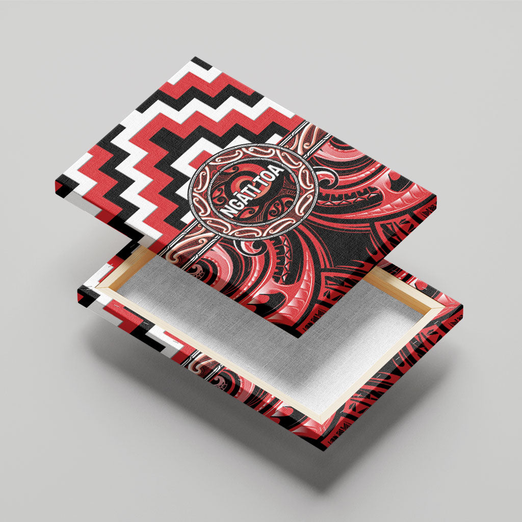 Aotearoa Ngati Toa Canvas Wall Art Maori Iwi Poutama Puhoro Tattoo