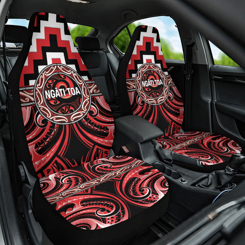 Aotearoa Ngati Toa Car Seat Cover Maori Iwi Poutama Puhoro Tattoo