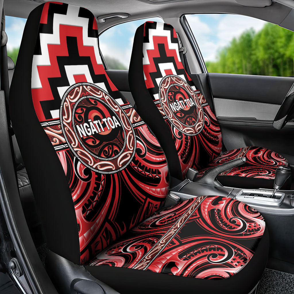Aotearoa Ngati Toa Car Seat Cover Maori Iwi Poutama Puhoro Tattoo