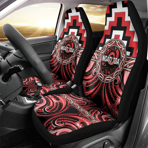 Aotearoa Ngati Toa Car Seat Cover Maori Iwi Poutama Puhoro Tattoo