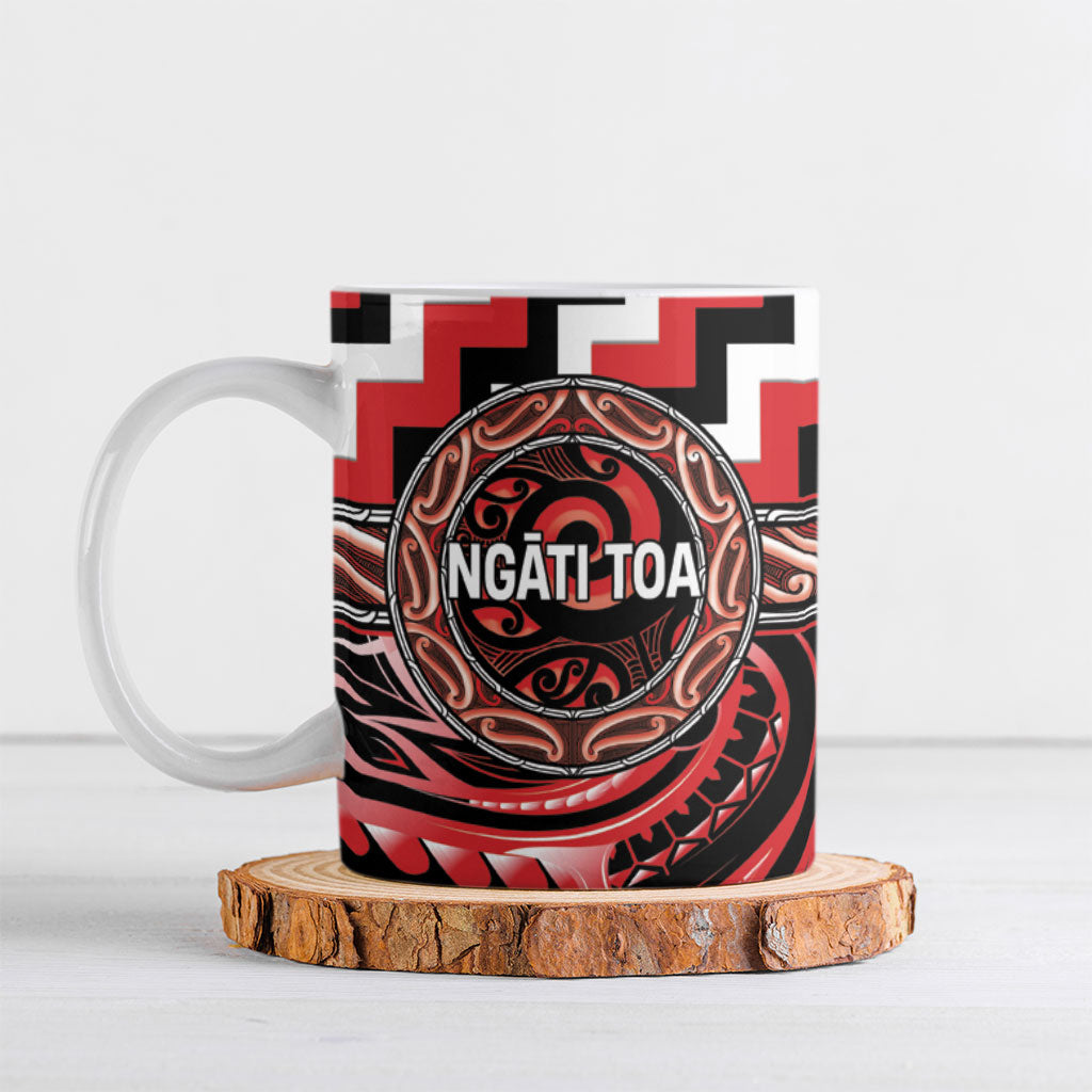 Aotearoa Ngati Toa Personalised Ceramic Mug Maori Iwi Poutama Puhoro Tattoo