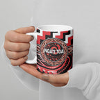 Aotearoa Ngati Toa Personalised Ceramic Mug Maori Iwi Poutama Puhoro Tattoo