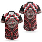 Aotearoa Ngati Toa Personalised Couples Matching Mermaid Dress and Hawaiian Shirt Maori Iwi Poutama Puhoro Tattoo