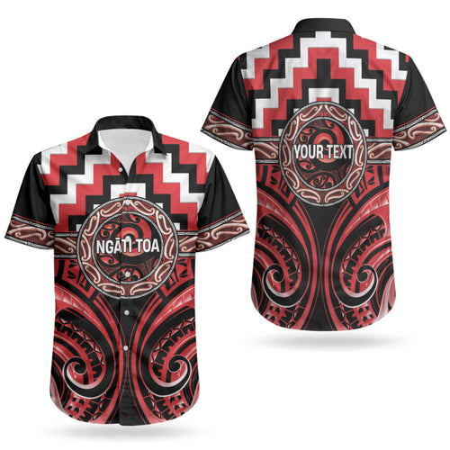 Aotearoa Ngati Toa Personalised Couples Matching Off Shoulder Maxi Dress and Hawaiian Shirt Maori Iwi Poutama Puhoro Tattoo