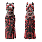 Aotearoa Ngati Toa Personalised Couples Matching Tank Maxi Dress and Hawaiian Shirt Maori Iwi Poutama Puhoro Tattoo