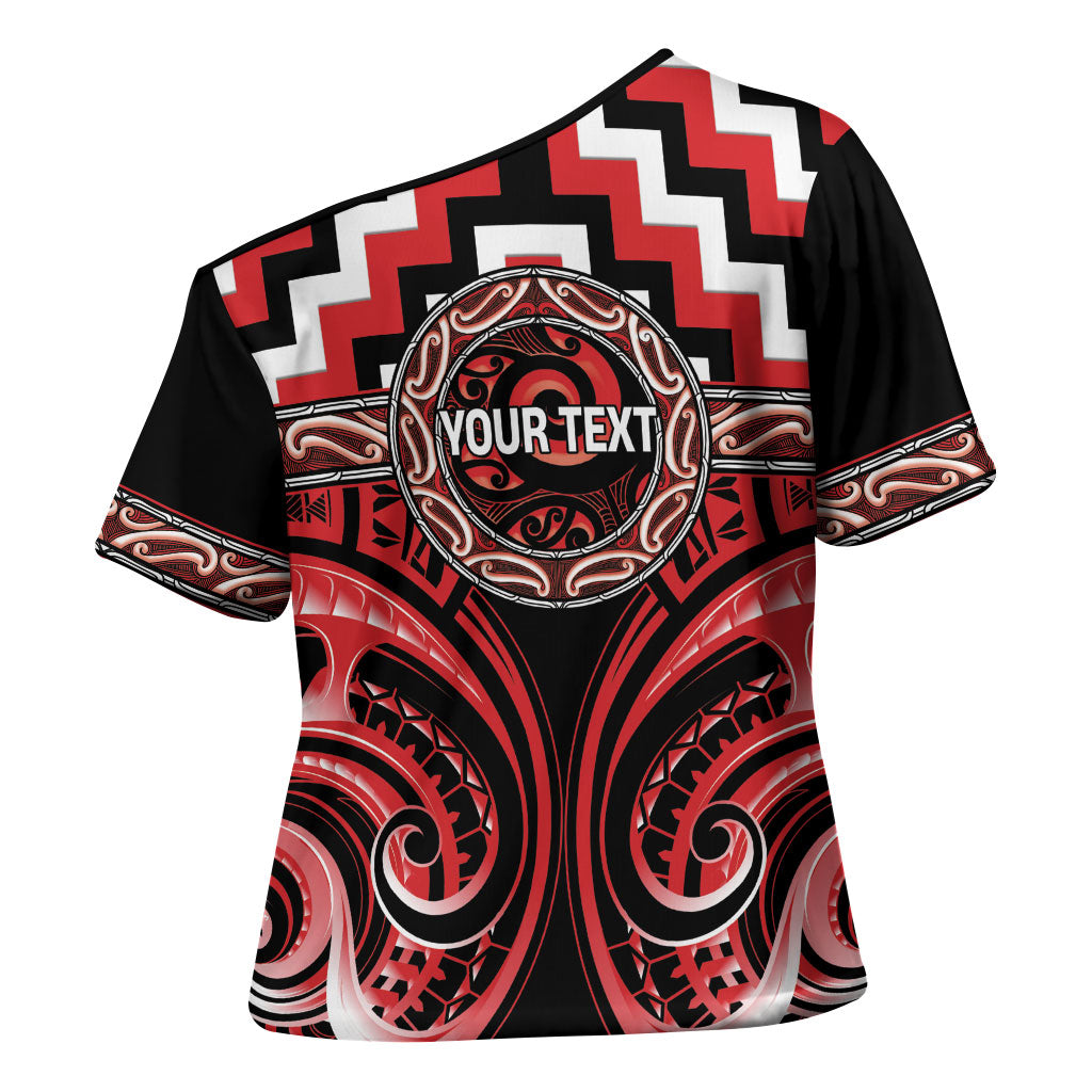 Aotearoa Ngati Toa Personalised Cross Shoulder Shirt Maori Iwi Poutama Puhoro Tattoo