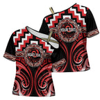 Aotearoa Ngati Toa Personalised Cross Shoulder Shirt Maori Iwi Poutama Puhoro Tattoo