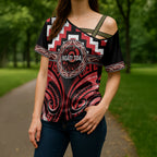Aotearoa Ngati Toa Personalised Cross Shoulder Shirt Maori Iwi Poutama Puhoro Tattoo
