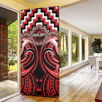 Aotearoa Ngati Toa Personalised Door Cover Maori Iwi Poutama Puhoro Tattoo