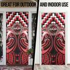 Aotearoa Ngati Toa Personalised Door Cover Maori Iwi Poutama Puhoro Tattoo