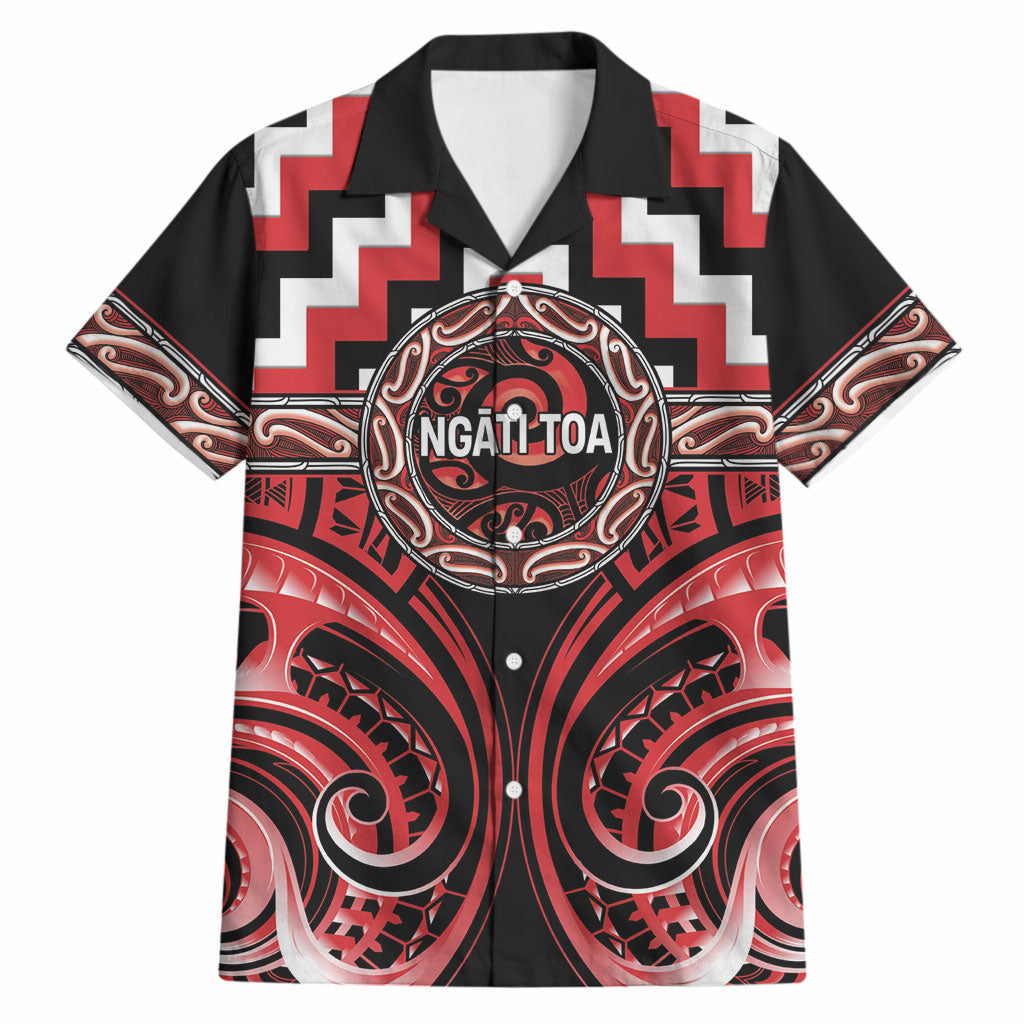 Aotearoa Ngati Toa Personalised Hawaiian Shirt Maori Iwi Poutama Puhoro Tattoo