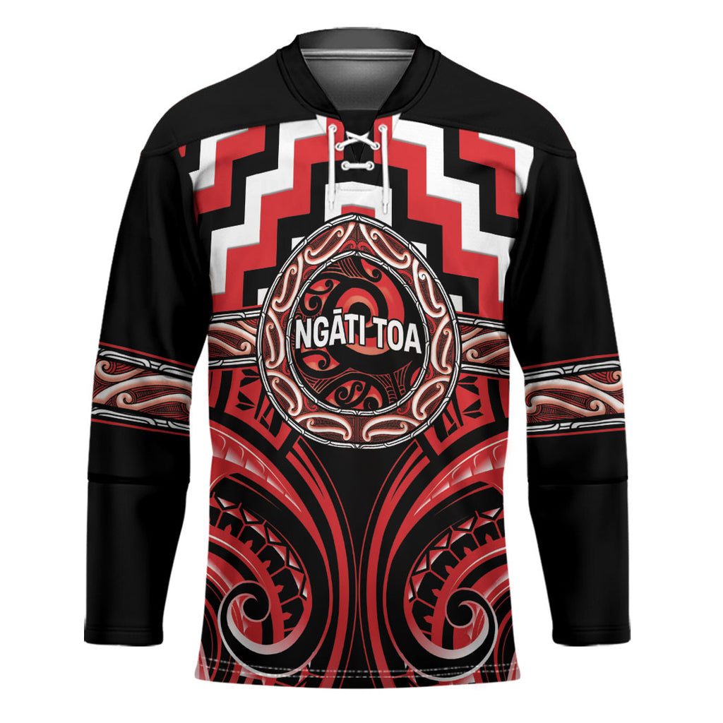 Aotearoa Ngati Toa Personalised Hockey Jersey Maori Iwi Poutama Puhoro Tattoo