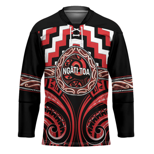 Aotearoa Ngati Toa Personalised Hockey Jersey Maori Iwi Poutama Puhoro Tattoo