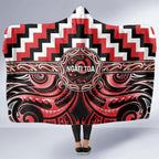 Aotearoa Ngati Toa Hooded Blanket Maori Iwi Poutama Puhoro Tattoo