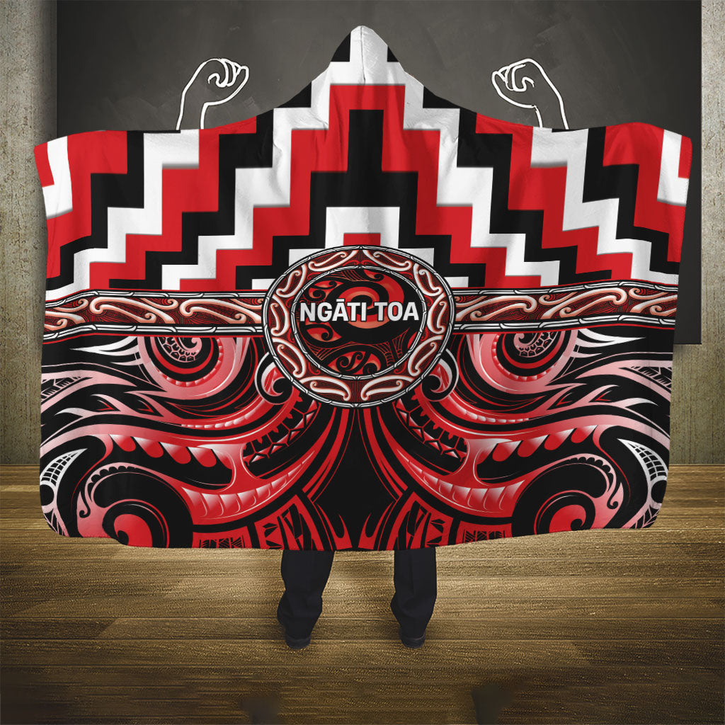 Aotearoa Ngati Toa Hooded Blanket Maori Iwi Poutama Puhoro Tattoo