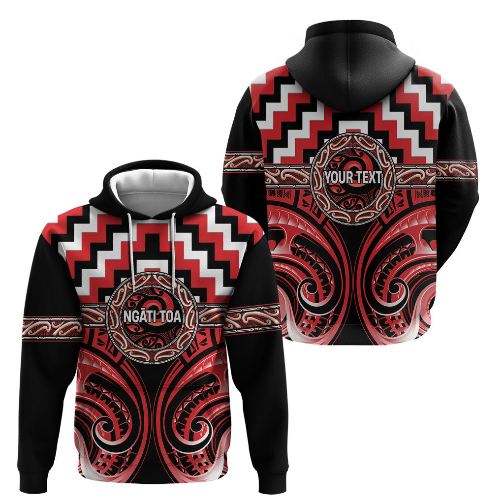 Aotearoa Ngati Toa Personalised Hoodie Maori Iwi Poutama Puhoro Tattoo