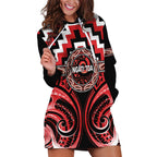 Aotearoa Ngati Toa Personalised Hoodie Dress Maori Iwi Poutama Puhoro Tattoo