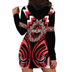 Aotearoa Ngati Toa Personalised Hoodie Dress Maori Iwi Poutama Puhoro Tattoo
