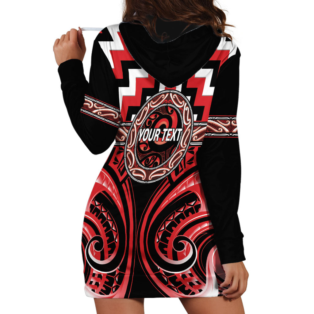 Aotearoa Ngati Toa Personalised Hoodie Dress Maori Iwi Poutama Puhoro Tattoo