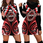 Aotearoa Ngati Toa Personalised Hoodie Dress Maori Iwi Poutama Puhoro Tattoo