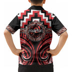 Aotearoa Ngati Toa Personalised Kid Hawaiian Shirt Maori Iwi Poutama Puhoro Tattoo