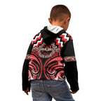 Aotearoa Ngati Toa Personalised Kid Hoodie Maori Iwi Poutama Puhoro Tattoo