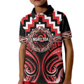 Aotearoa Ngati Toa Personalised Kid Polo Shirt Maori Iwi Poutama Puhoro Tattoo