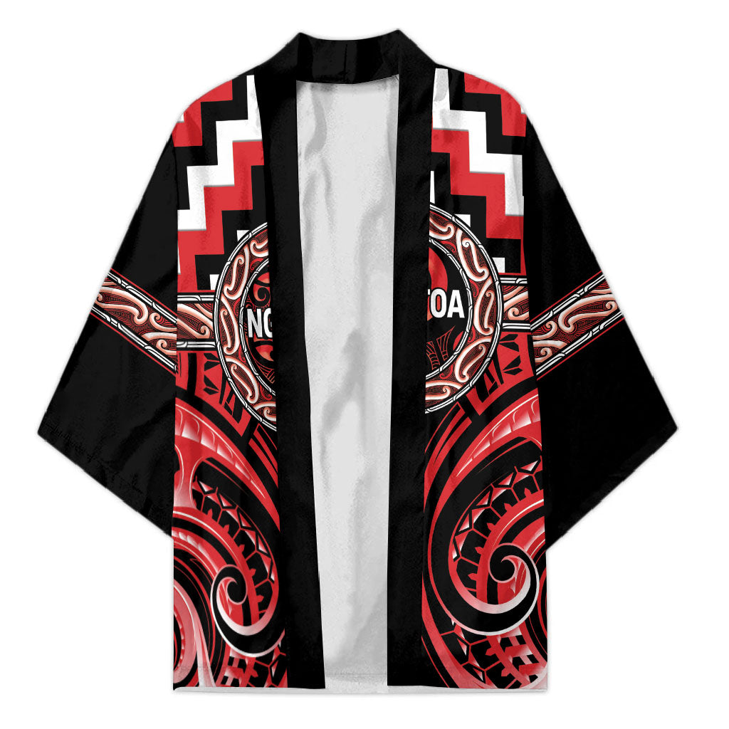 Aotearoa Ngati Toa Personalised Kimono Maori Iwi Poutama Puhoro Tattoo