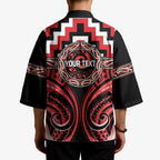 Aotearoa Ngati Toa Personalised Kimono Maori Iwi Poutama Puhoro Tattoo