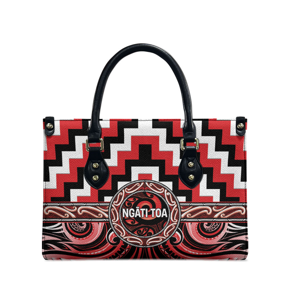 Aotearoa Ngati Toa Leather Bag Maori Iwi Poutama Puhoro Tattoo