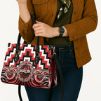 Aotearoa Ngati Toa Leather Bag Maori Iwi Poutama Puhoro Tattoo