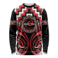 Aotearoa Ngati Toa Personalised Long Sleeve Shirt Maori Iwi Poutama Puhoro Tattoo