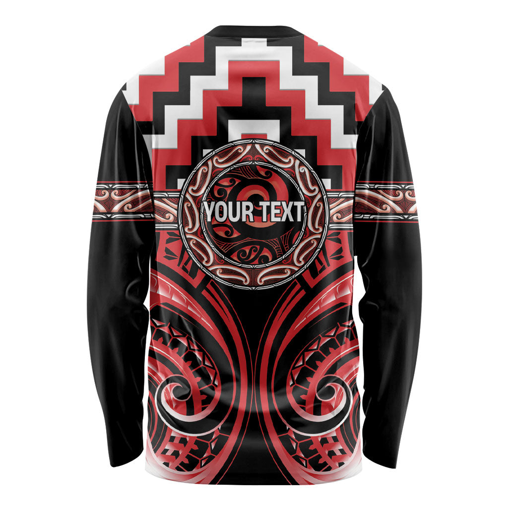 Aotearoa Ngati Toa Personalised Long Sleeve Shirt Maori Iwi Poutama Puhoro Tattoo